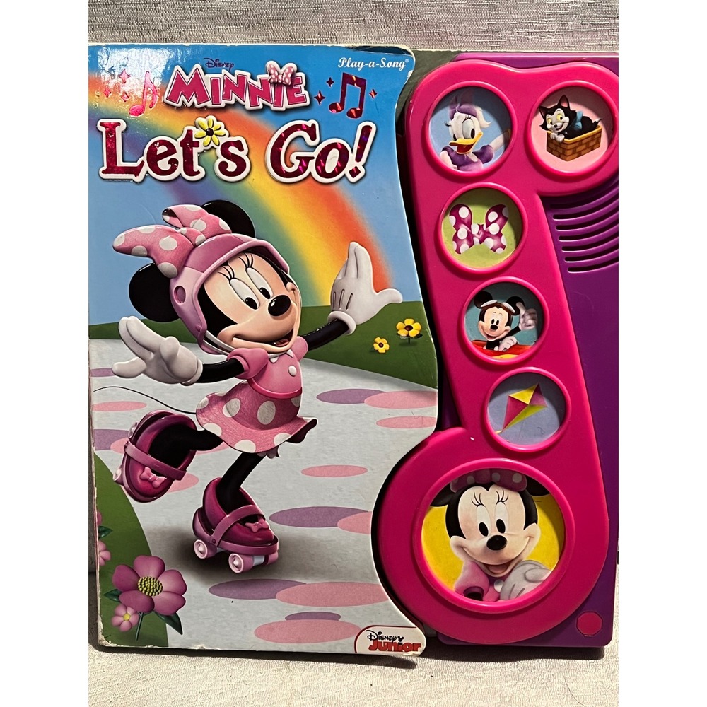 Disney Minnie Mouse Lets Go Play-a-Song Sound Board Book Disney Junior 6 Buttons